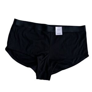 Auden Women's Black Underwear Cotton Blend Boyshort Light & Airy Size XL (16)